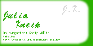 julia kneip business card
